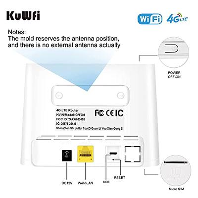 VSVABEFV 4G LTE Wireless Router with SIM Card Slot 300Mbps Unlocked  Wireless Mobile WiFi Hotspot Routers with Antennas for