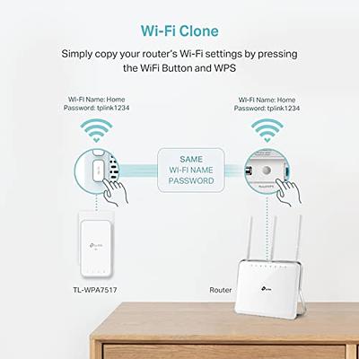 TP-Link Powerline Wi-Fi Extender (TL-WPA7617KIT) - AV1000