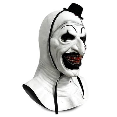 Halloween Cosplay Saw Puppet Horror Scary Face Mask White