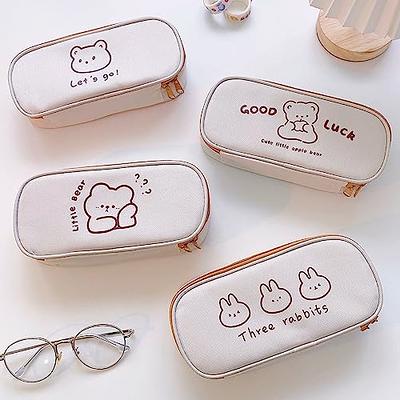 Kawaii Pencil Case Cute Pencil Case Aesthetic Cute Pencil Pouch Cute  Stationary Kawaii School Supplies for Teen Girls (Off White-B)… - Yahoo  Shopping