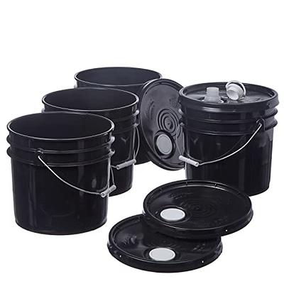 Hudson Exchange Premium 3.5 Gallon Bucket with Spouted Lid, HDPE, Black, 4  Pack - Yahoo Shopping