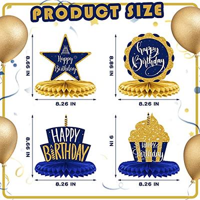 9 Pieces Colorful Birthday Decorations Birthday Centerpieces for Tables  Decorations Happy Birthday Honeycomb Table Topper Happy Bi 