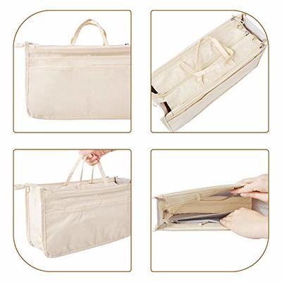 HyFanStr Small Purse Organizer with Zipper, Felt Insert Bag Organizer  Handbag Tote Liner Pouch for Women Beige - Yahoo Shopping