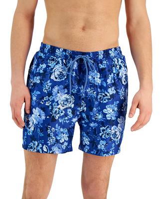 I.n.c. International Concepts Men's Roscoe Quick-Dry Floral-Print 5 Swim  Trunks, Created for Macy's - Beaucoup Blue Combo - Yahoo Shopping