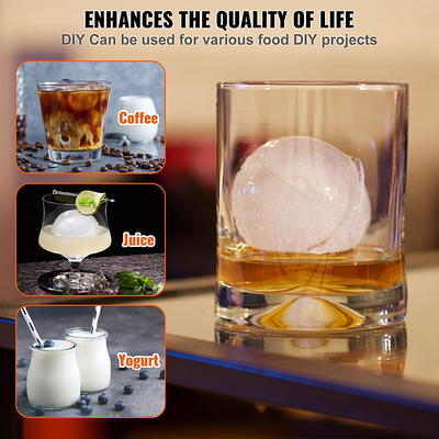 BENTISM Ice Ball Press Kit, 2.4/60 mm Ice Ball Maker Includes Ice Press,  Magnetic Gift Box, Tongs, Drip Tray for Whiskey Silver - Yahoo Shopping