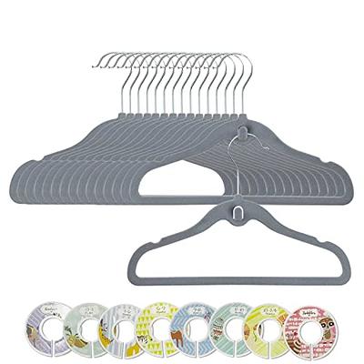 JSF Velvet Kids Hangers 50 Pack, 11.8Inch Childrens Hangers for