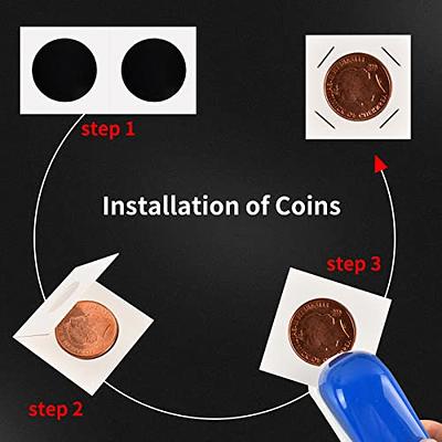 600Pcs Coin Holders, Cardboard 2X2, 12 Size, Collection Supplies for Coins