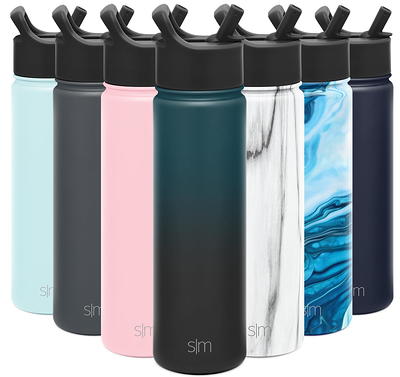 Simple Modern 22oz. Slim Cruiser Tumbler with Straw & Closing Lid Travel  Mug - Gift Double Wall Vacuum Insulated - 18/8 Stainless Steel Water Bottle  -Prism 