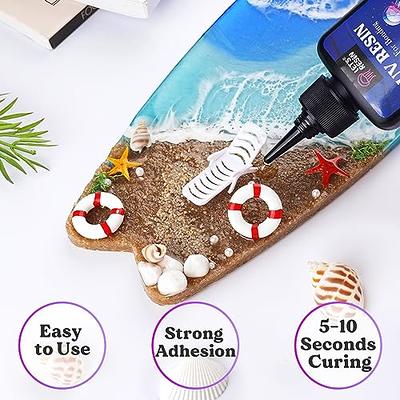 UV Resin - 100G Crystal Clear Resin Glue, UV Resin Kit with Light, UV  Curing Res