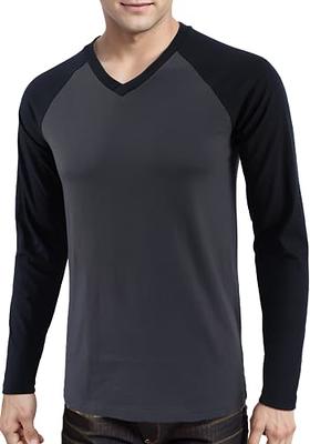 DESPLATO Men's Casual Cool 3/4 Sleeve V Neck Active Baseball Sports Running Hiking Gym T Shirts