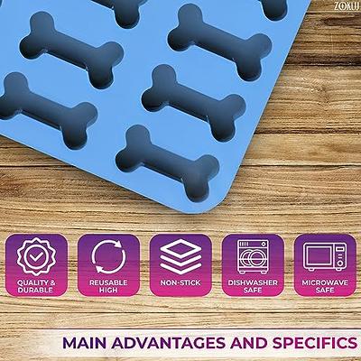 Dog Bone Candy Molds Silicone - Dog Treat Silicone Mold Blue Melting Chocolate  Molds Ice Cube Mini