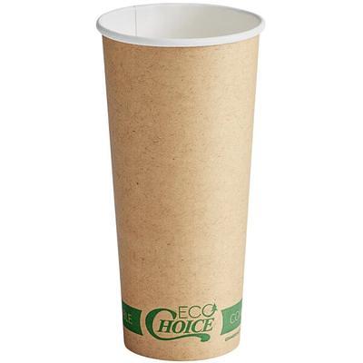 EcoChoice 10 oz. Leaf Print Compostable Paper Hot Cup - 1000/Case