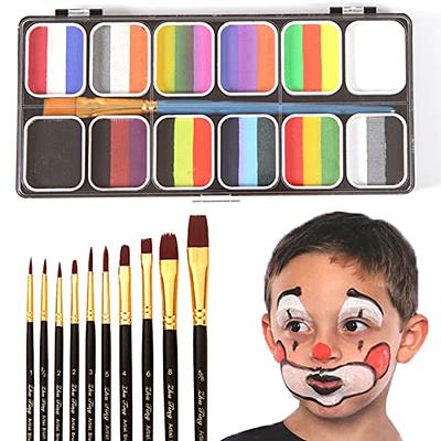 Vibrant Facepaint Makeup Kit for Kids, Face Body Paint Set, Face Body  Painting Kit for Teens & Adults, Safe Facepaint for Halloween, Cosplay  Costumes