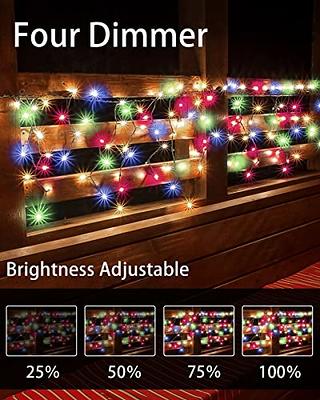  Battery Operated Christmas Lights 2 Pack 18 Feet 50 LED Clear  Mini String Lights with 8 Modes Waterproof Tree Lights for Xmas Outdoor  Indoor Holiday Party Garden Decor, Warm White +