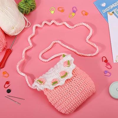 Crochet Kit for Beginners,Crochet Kits for Adults,Crochet  Materials Pack, Includes Yarns, Hook, Accessories,Crocheting Knitting Kit  with Step-by-Step Video Tutorials .(Little Daisy)