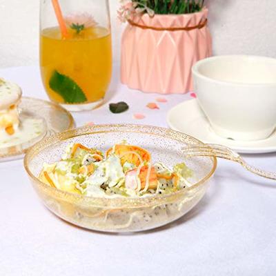 Posh Setting Clear Plastic Bowls for Parties, Disposable Serving