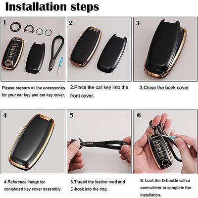 1set TPU Car Key Case & Keychain Compatible With Nissan, Key Fob