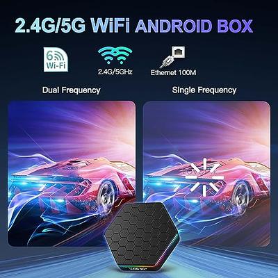 Android TV Box 12.0 2GB 16GB Support 8K Dual-WiFi 2.4G 5.8G TV Box Android  H618 Chipset with HDR10 BT4.0 USB 2.0 3D Ethernet with Mini Backlit