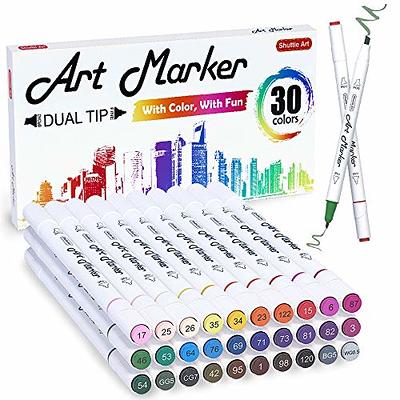 AITUSHA 120-colors Dual Tips Permanent Art Markers for Kids and Adults -  Ideal for Drawing, Sketching, Coloring, and Highlighting