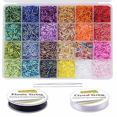 Quefe QUEFE 9600pcs 4mm Glass Seed Beads Kit for Jewelry Making