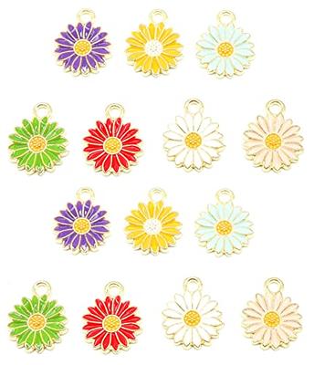 Sunflower Enamel Charms Jewelry Making