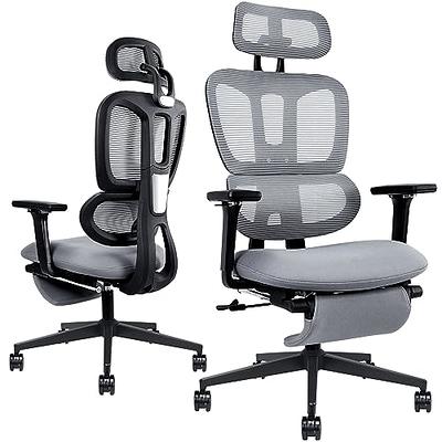 Ergonomic Office Chair Mesh - Seat Depth Adjustable Home Office Desk Chair  High Back with Lumbar Support - Computer Chair with Footrest & Headrest -  Yahoo Shopping