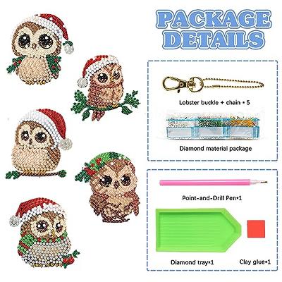 5D DIY Owl Shaped Diamond Painting Kits Gem Arts and Crafts for