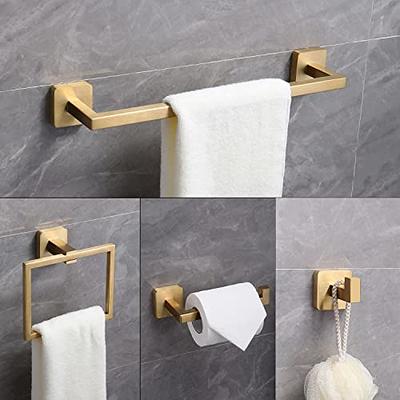 3-Pieces Gold Bathroom Hardware Set Stainless Steel Wall Mounted