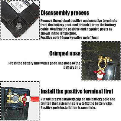 Batterieklemmen Positive und negative Batterie Top Post Clips