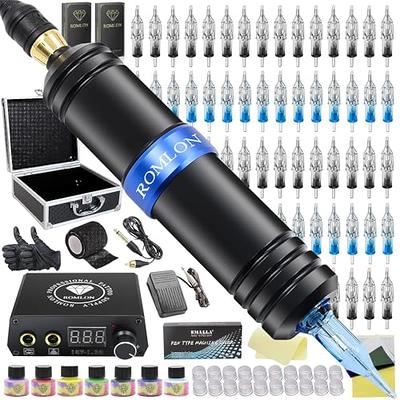 Wormhole Tattoo Pen Kit Rotary Tattoo Machine Kit with Power Supply and  Tattoo Cartridge Needles Complete Tattoo Kit for Beginners WTK063