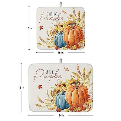 Fall Dish Drying Mat for Kitchen Counter Hello Pumpkin Drying Pad Absorbent  Microfiber Drying Mats for Countertops Sinks Draining Racks Sunflower Wheat Dishes  Drainer Mats Thanksgiving Decor 18x24 - Yahoo Shopping