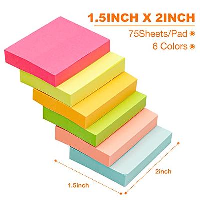 Skycase Sticky Notes, 6 Pads Colored Lined Sticky Notes,4x6 inch Sticky  Note Pads, Self Sticky Notes with Line Colorful Post Memos for Office,  School