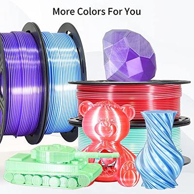 Silk Purple PLA Plus Filament 1.75mm Shiny 3D Printer Filament 1KG Spool  (2.2 lbs), Suitable for High Speed-Silk Color PLA Filament Widely Support  for