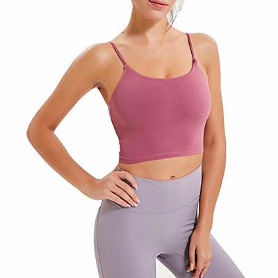 Lemedy Women Padded Sports Bra Fitness Workout Running Shirts Yoga Tank  Top, Red Violet, Large : : Clothing, Shoes & Accessories