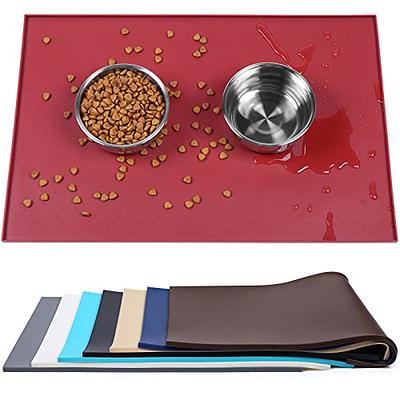 SHARKWOOD Dog Food Mat, Absorbent Waterproof Dog Water Mat Bowl