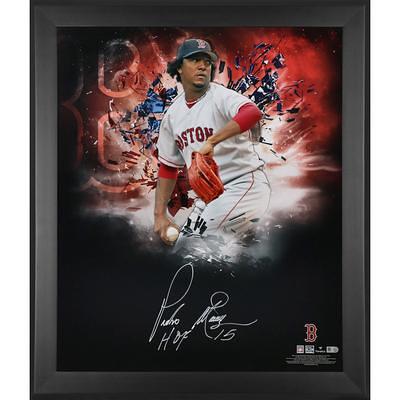Framed David Ortiz Boston Red Sox Autographed 16 x 20 Fist Pump  Photograph with Multiple Inscriptions - Limited Edition of 34