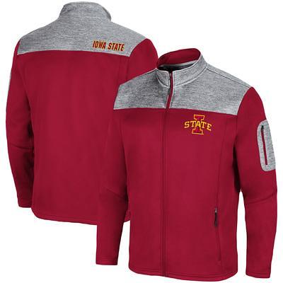 Men's Colosseum Red Louisville Cardinals Marled Half-Zip Jacket