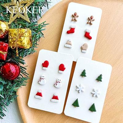  KEOKER Christmas Polymer Clay Cutters, Christmas Clay Cutters  for Earrings Making, 21 Shapes Christmas Clay Earrings Cutters, Small  Christmas Tree Clay Cutters for Polymer Clay Jewelry : Arts, Crafts & Sewing
