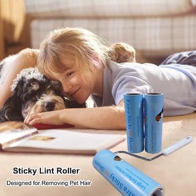 Sticky Lint Roller 5 Pack, Reusable Washable Lint Roller Pet Hair Remover  Cleaner with Cover for Clothes, Pet Hairs, Carseats, Include Medium/Small