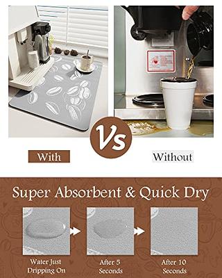 1pc Coffee Mat Coffee Bar Accessories Absorbent Dish Drying Mat For Kitchen  Counter Microfiber Fit Under Coffee Machine Coffee Pot