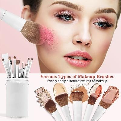 Professional 20PCs Makeup Brush Set, LUXBRU with Foundation Eyebrow  Blending Concealer Blush Eyeshadow Contour Powder Brush, Brushes Kit with  Travel Case & 2 Powder Puff-White - Yahoo Shopping