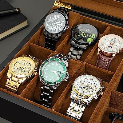 wood watch strap storage display organizer box