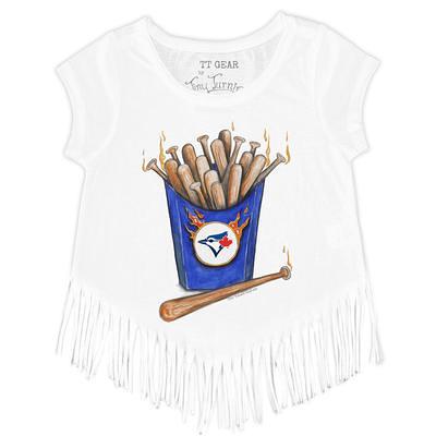 Toronto Blue Jays Tiny Turnip Infant Teddy Boy T-Shirt - White