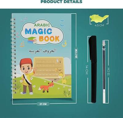 4pcs/Pack Large Reusable Handwriting Practice Copybook Comfy Tracing Sight  Words Grooves Magic Practice Workbook Set (4 Books + 1 Pen + 5 Refills + 1