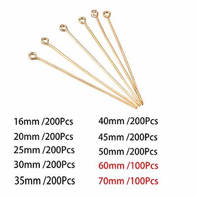 Jewelry Head Pins for Jewelry Making | Ship Straight and Unbent (150  Pieces, 3 Inches, 76mm, 22 Gauge) Flat-Head Brass Dressmaker Headpins |  Jewellery