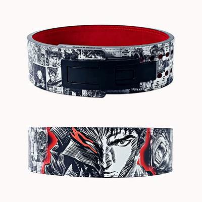 2 Set Anime Lever Belt and Wrist Wraps - Heavy Duty 10mm Weight Lifting  Belt Back Support - 24 Lifting Straps Powerlifting Gym Accessories for Men