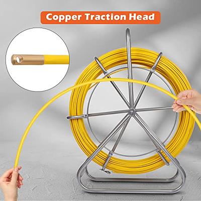 FAHKNS 425FT Fish Tape Fiberglass 1/4 inch(6MM) Fishing Wire Puller Duct  Rodder Cable Running Electrical Fishtape Tool Rod with Steel Reel Stand Through  Wall Pipe Length Marking in Meter - Yahoo Shopping