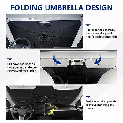 Moyidea Car Windshield Sun Shade - Foldable Umbrella Reflective