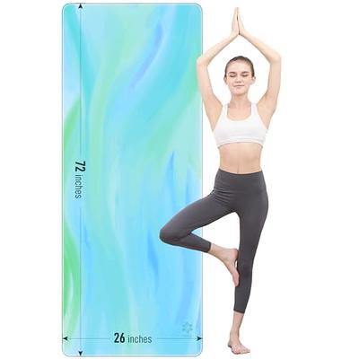 LFS Large Yoga Mat - 72x 31.5 x 2/5 inch, Extra Wide and Extra Thick Non  Slip Exercise & Fitness Yoga Mat with Band and Yoga Bag ，for All Types of  Yoga