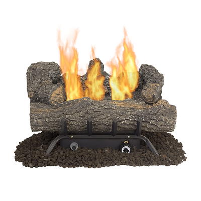 Pleasant Hearth Wildwood 24 inch Dual Fuel Vent Free GAS Log Set 30,000 BTU